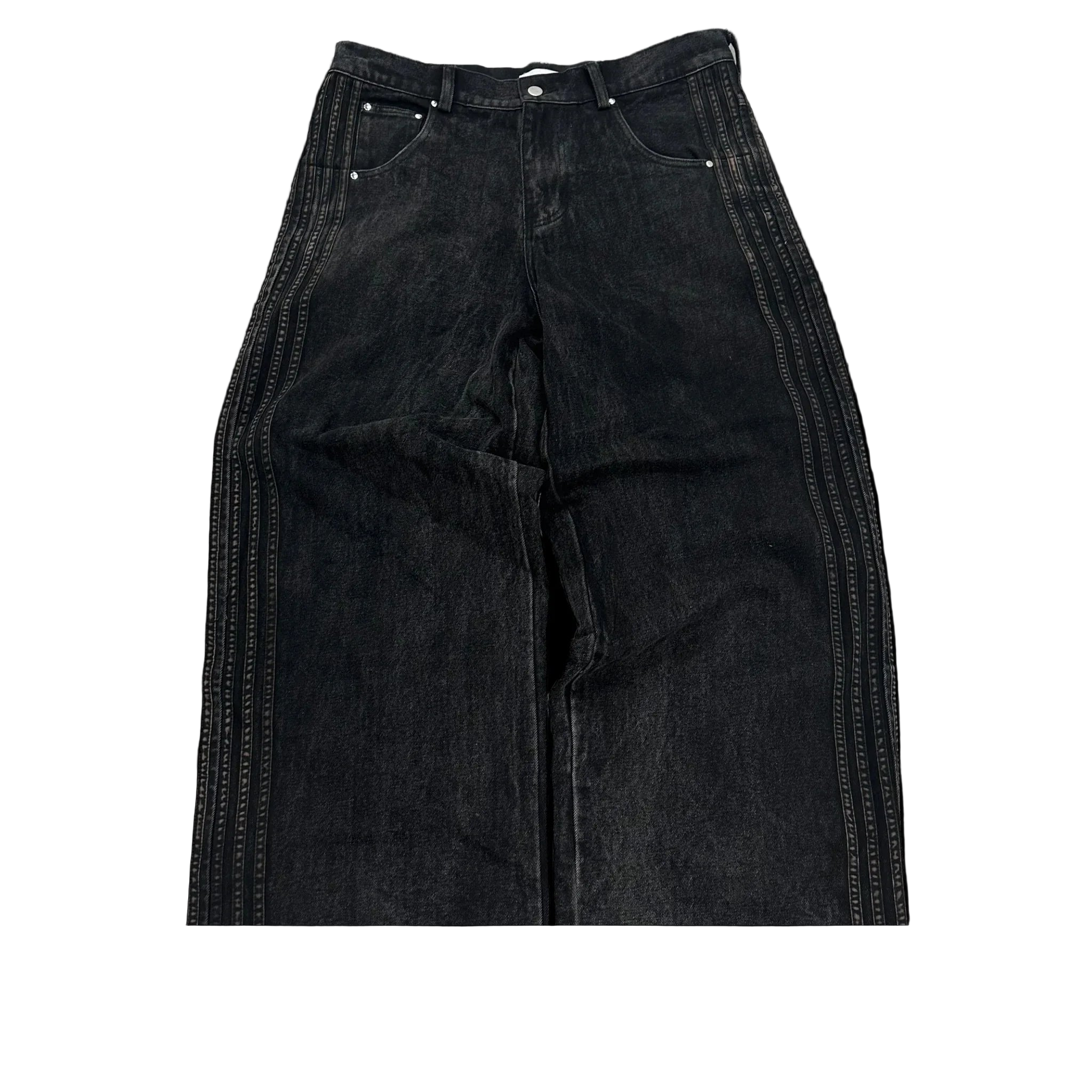 Youngzz Y2K Striped Baggy Jeans