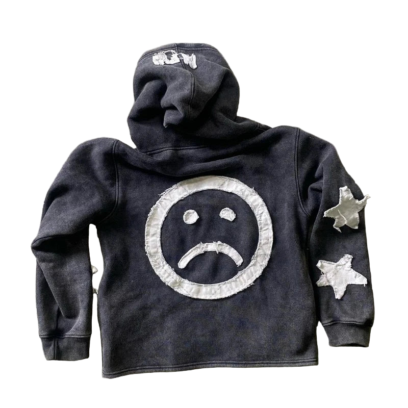 Youngzz Y2K Vintage Zipper Hoodie