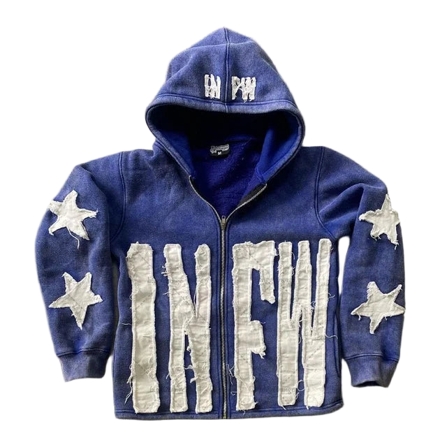 Youngzz Y2K Vintage Zipper Hoodie