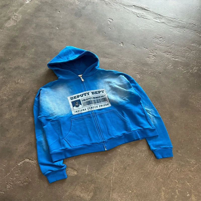 Youngzz Y2K Deputy Dept ZIpper Hoodie