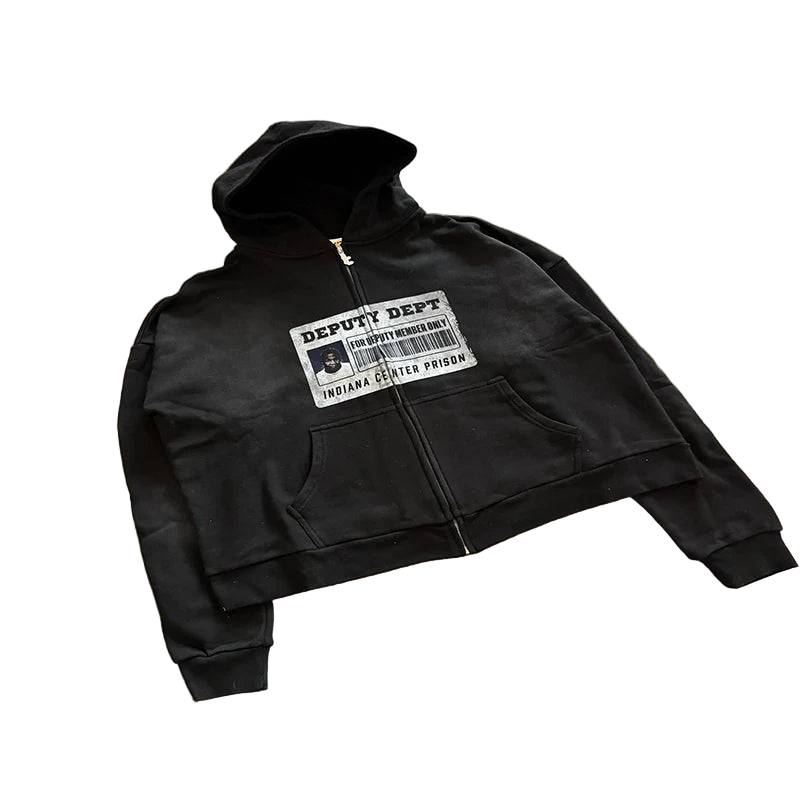 Youngzz Y2K Deputy Dept ZIpper Hoodie