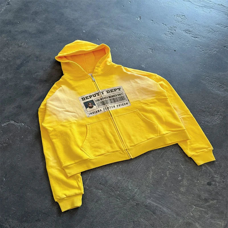 Youngzz Y2K Deputy Dept ZIpper Hoodie