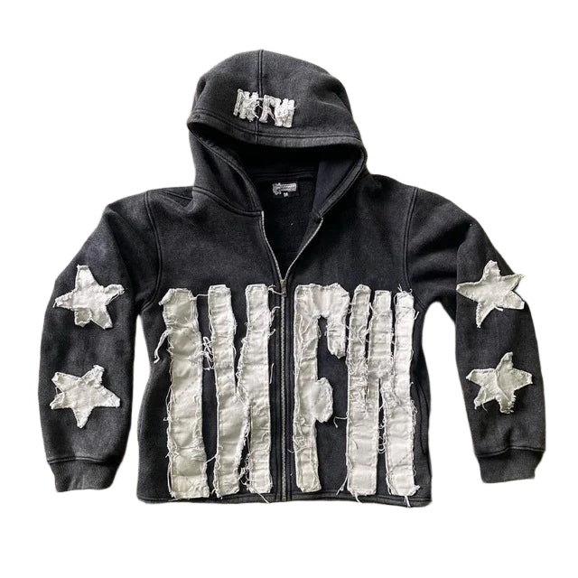 Youngzz Y2K Vintage Zipper Hoodie